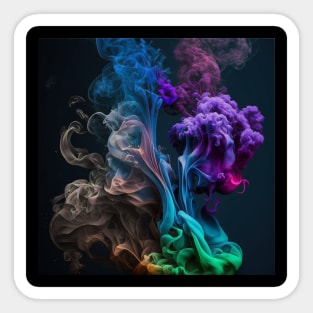 Blue Colored smoke, gift mugs, apparel, hoodies, t-shirts, shirts Sticker